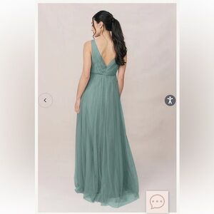 Revelry Backless Teal Dress